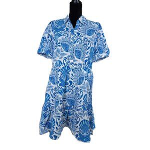 2 Tone Blue and White Printed Dress by Haven Grace Shop, Size XL, NWT